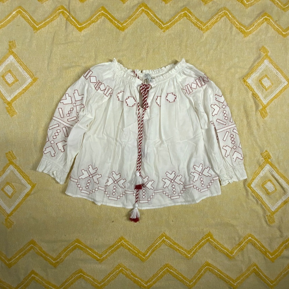 Anthropologie Harlan Farina Boho Peasant Top SIZE Small